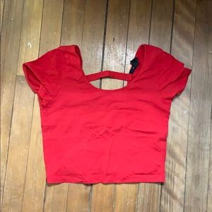 Forever 21 caged back crop top